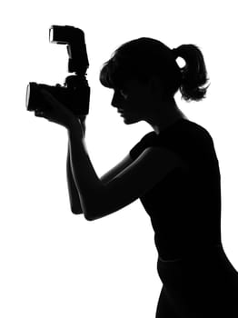silhouette woman photographer
