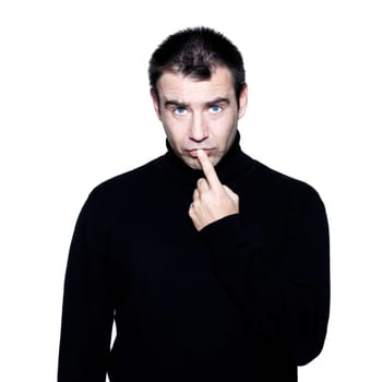 man expressing ignorance childish thinking