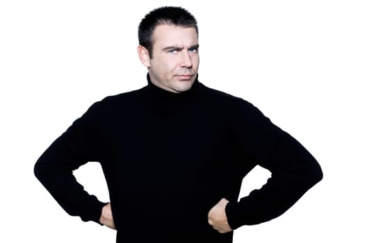caucasian man angry displeased portrait