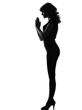 silhouette woman saluting greeting