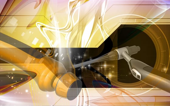 Digital illustration of weld craft in colour background
