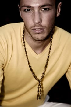 Man with necklace