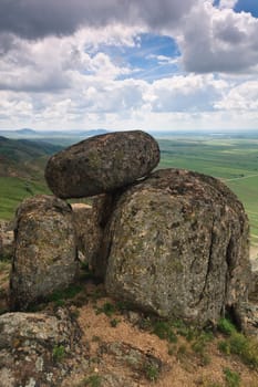 strange shapes of rocks in Ciucas mountains, Romania