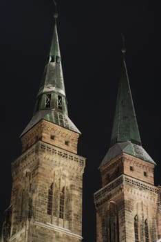St. Sebaldus Church Nuremberg at night
