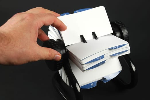 Stock pictures of a rodolex tool for business on black background