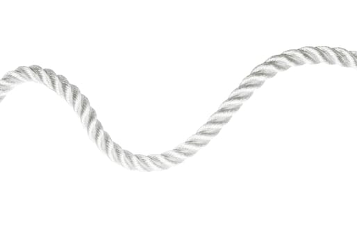 Simple white rope isolated