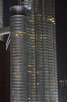 Kuala Lumpur, Malaysia, Petronas Towers, Detail view