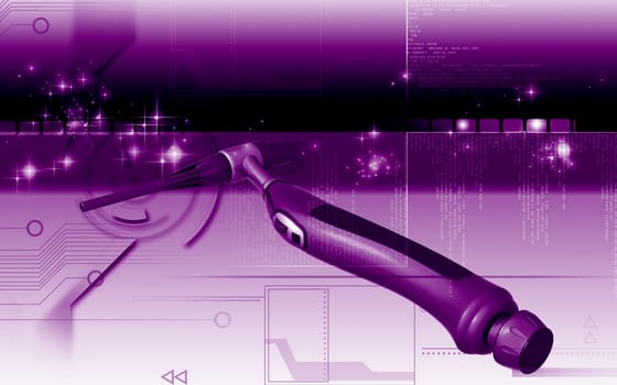 Digital illustration of weld craft in colour background