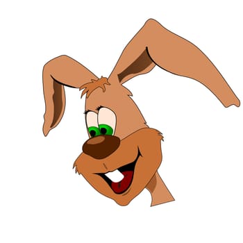 Happy Easter bunny on white background