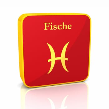 Zodiac - Pisces Red Gold