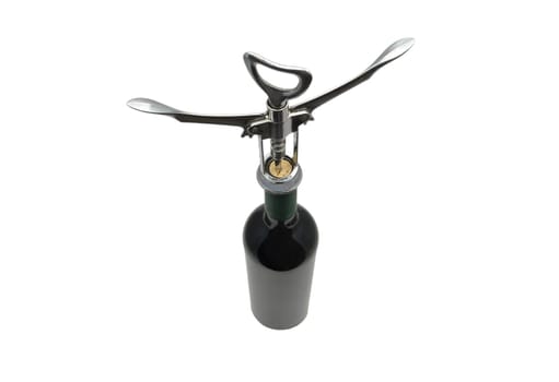 Wine and corkscrew