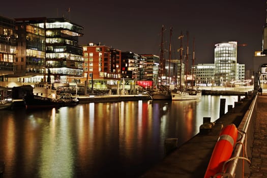 Hamburg Hafencity Night Scene