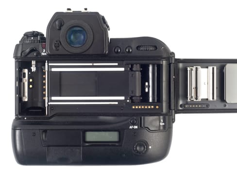 Interior of a film camera