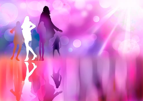 Women Lights Event Background