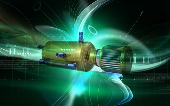 Digital illustration of Catch can in colour background