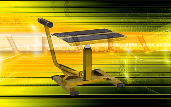 Digital illustration of Bike lift in colour background