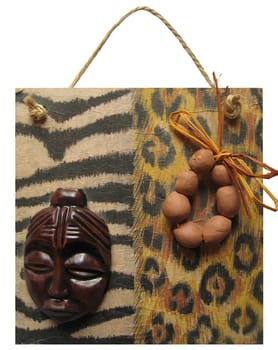 collage african style on wood