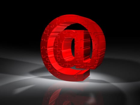 Illustration on the topic Web - At Symbol - Puzzle