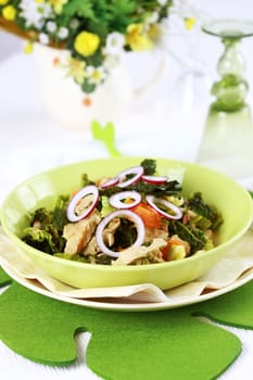 Savoy cabbage stew with carrot