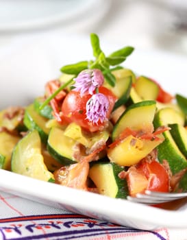Baked mixed vegetable with herbs