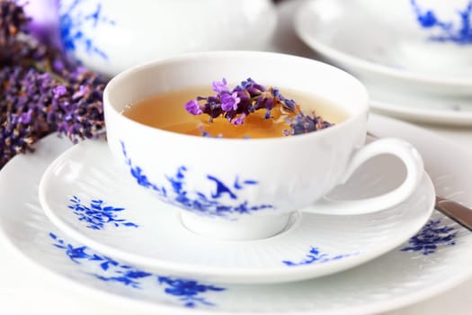 Healthy and delicious lavender tea
