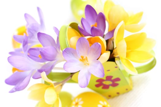 Easter detail with Easter eggs or spring motive