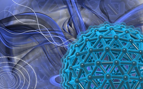 Digital illustration of gene in colour background