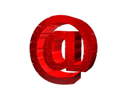 Illustration on the topic Web - At Symbol - Puzzle