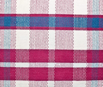 Detail of White, Red and Blue Textile Texture