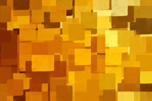 Square shapes in shades of brown and yellow. Abstract background illustration.