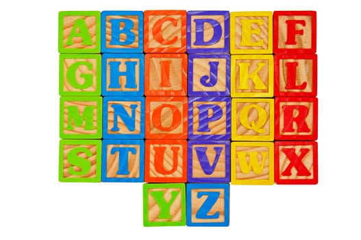 Childrens Alphabet Blocks of the whole alphabet in Capital Letters