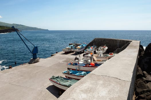 Fishing port in Pico island, Azores