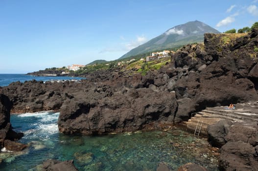 Natural swimming pool in Pico island, Azores