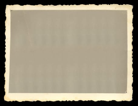 Vintage old blank photograph design element with white border.