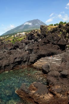 Natural swimming pool in Pico island, Azores