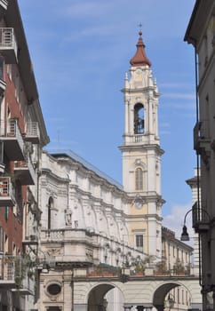 Via Po ancient central baroque street in Turin (Torino)