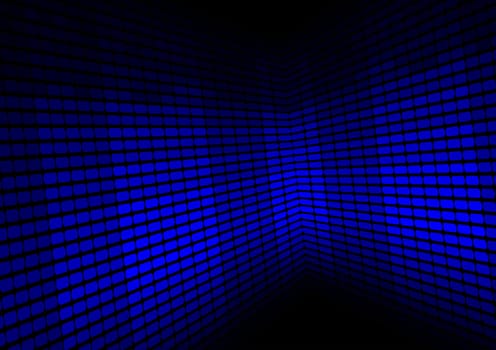 Abstract Background - Blue Equalizer on Black Background
