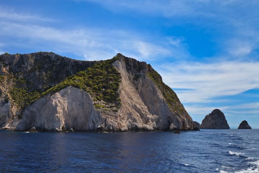 a beautiful mountain slope in Zakynthos island, Greece
