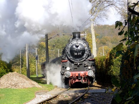 Steam locomotive 58311 in the Albtal