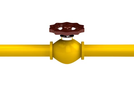 3d rendered pipeline isolated on white background