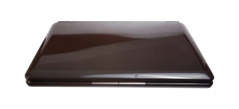 image of a new small netbook isolated over a white background