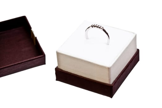 close up of a wedding ring inside a box ready for a gift