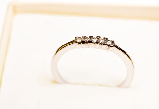 close up of a wedding ring inside a box ready for a gift