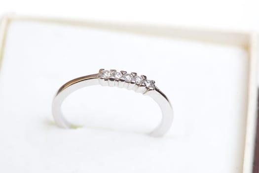 close up of a wedding ring inside a box ready for a gift