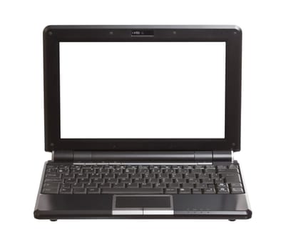 image of a new small netbook isolated over a white background