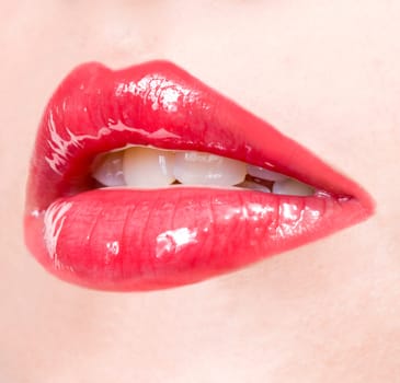 image of a close up of provocative sensual female lips