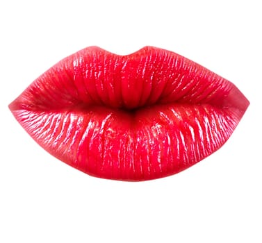sensual female lips isolated over a white background