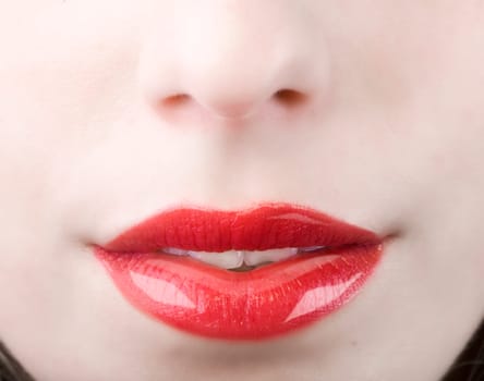 image of a close up of provocative sensual female lips