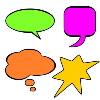 Colorful speech bubbles