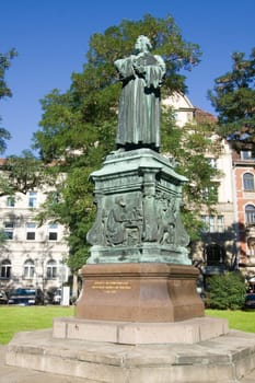 Luther monument at the Nicolaikirche in Eisenach